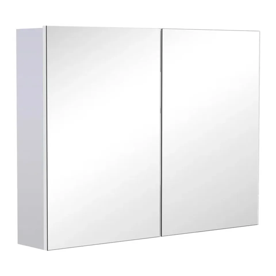 BOXED SAVANNA 80 X 60CM SURFACE MOUNT FLAT MIRROR CABINET (1 BOX)