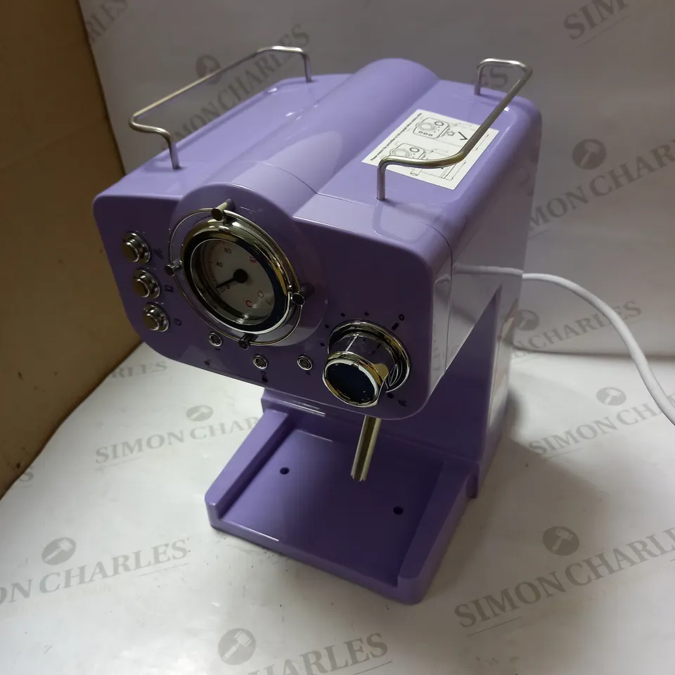 SWAN RETRO PUMP ESPRESSO MACHINE - PURPLE