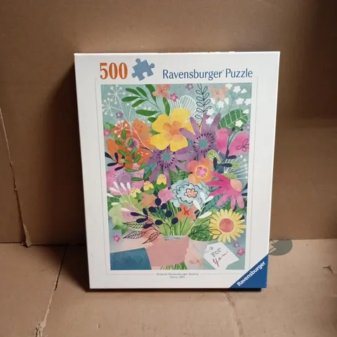 SEALED RAVENSBURGER 500-PIECE PUZZLE - FLOWERS FOR YOU
