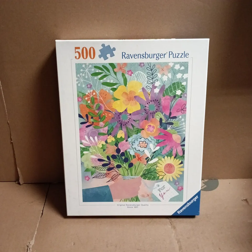 SEALED RAVENSBURGER 500-PIECE PUZZLE - FLOWERS FOR YOU