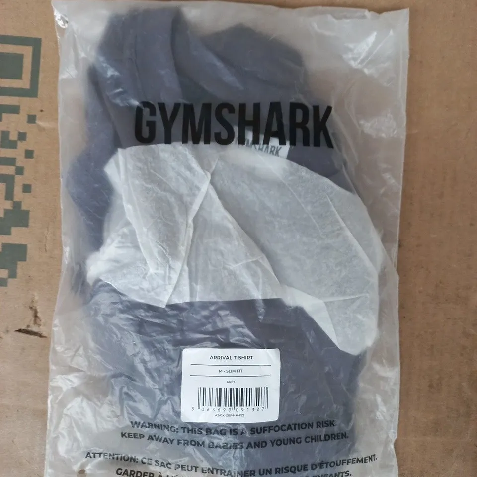 BAGGED GYM SHARK ARRIVAL T-SHIRT IN GREY SIZE MEDIUM