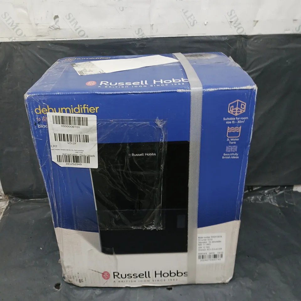 RUSSELL HOBBS RDH1001B 10L DEHUMIDIFIER - COLLECTION ONLY 