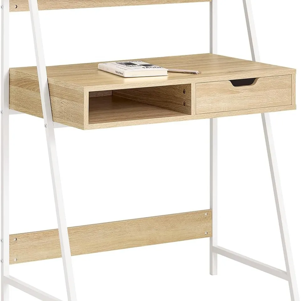 BOXED SOBUY HOME OFFICE TABLE DESK COMPUTER DESK WITH STORAGE SHELF - WOOD (1 BOX)