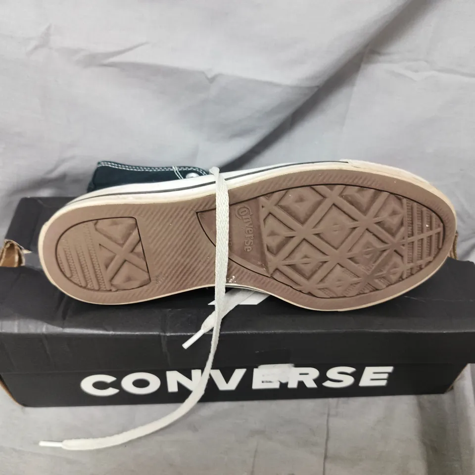 CONVERSE HI-TOP TRAINERS – NAVY CANVAS WITH WHITE LACES (BOXED)