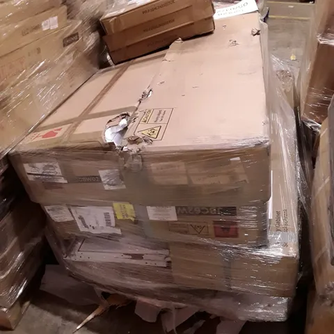 PALLET CONTAINING ASSORTED PRODUCTS INCLUDING JEWLERY CABINET, FLOATING SHELVES & COMPUTER DESK