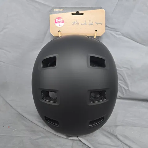 OXELO CYCLING HELMET – BLACK, SIZE L (59–62 CM), DECATHLON