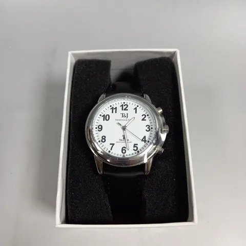 BOXED TAVISTOCK & JONES WHITE DIAL WATCH