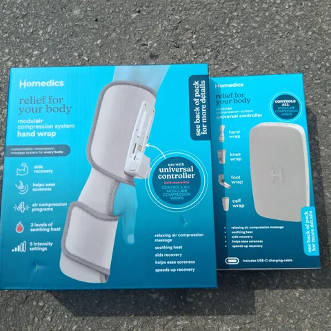 BOXED HOMEDICS MODULAR COMPRESSION SYSTEM HAND WRAP WITH UNIVERSAL CONTROLLER