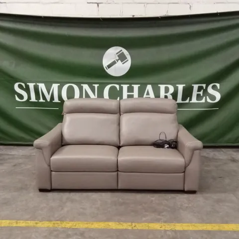 QUALITY DESIGNER ITALIAN MADE ADRIANO 3 SEATER LUMBAR AND ELECTRIC RECLINER LEATHER SOFA