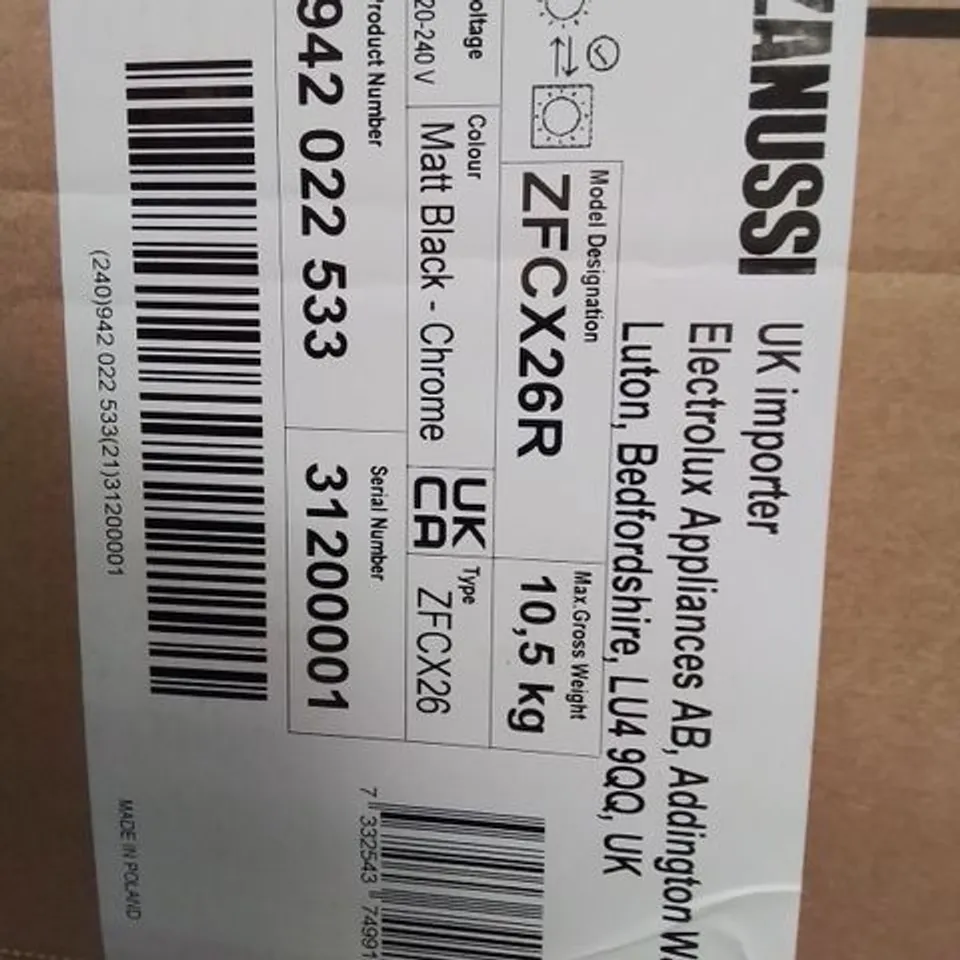 ZANUSSI 60cm CHIMNEY HOOD WITH LED LIGHTS Model ZFCX26R RRP £150