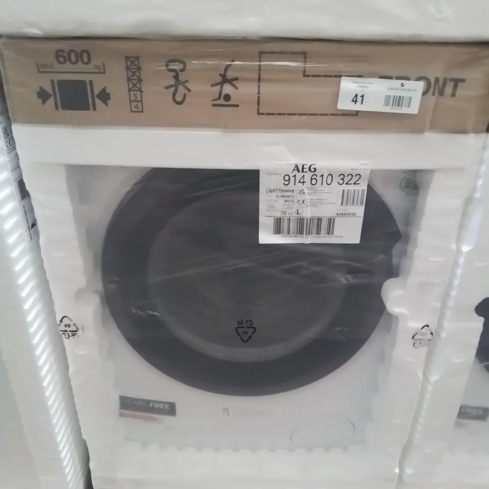 AEG 7000 LWR7195M4B FREESTANDING WASHER DRYER 9/5KG LOAD, 1400RPM SPIN, WHITE RRP £750