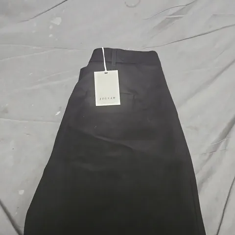JIGSAW NEVIS COTTON CHINO TROUSERS – BLACK, UK 10