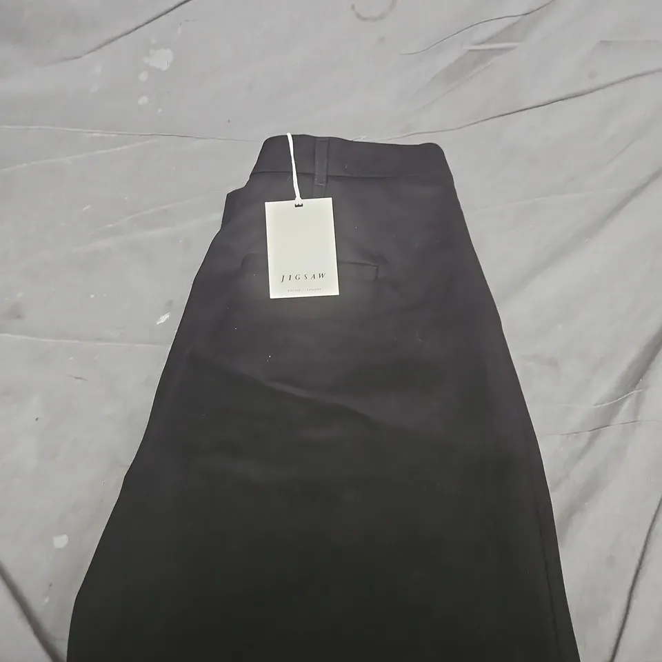 JIGSAW NEVIS COTTON CHINO TROUSERS – BLACK, UK 10