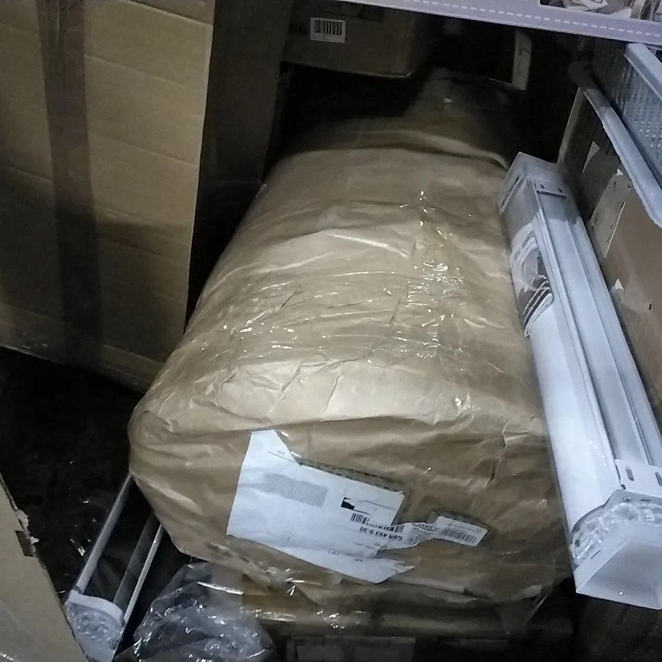 PALLET CONTAINING VARIOUS ASSORTED ITEMS TO INCLUDE: KNITTING MACHINE, AUTOMATIC BABY SWING CHAIR, AIR PURIFIER, BLINDS ETC.