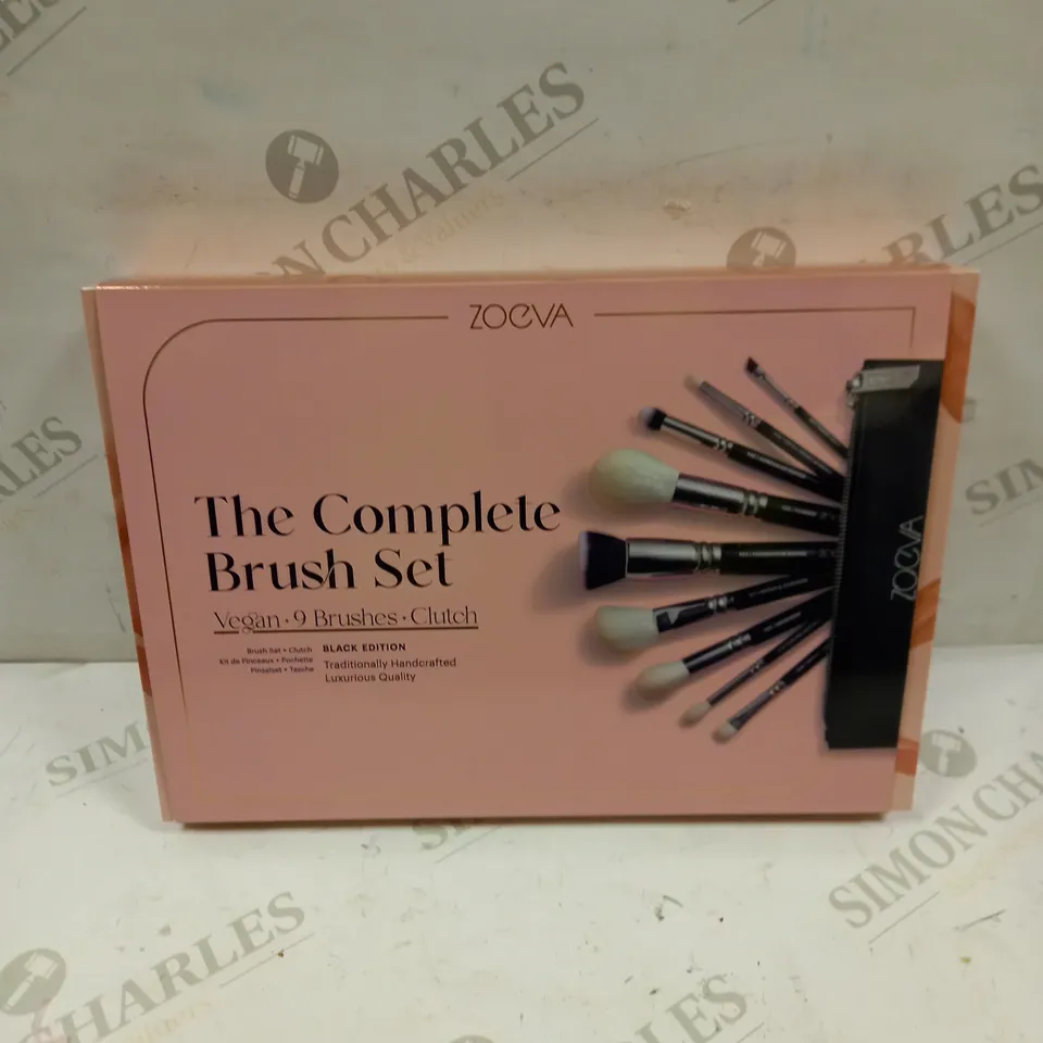 BOXED SEALED ZOEVA VEGAN COMPLETE BRUSH SET BLACK EDITION 