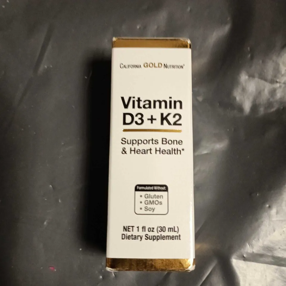 CALIFORNIA GOLD NUTRITION VITAMIN D3 + K2 DIETARY SUPPLEMENT