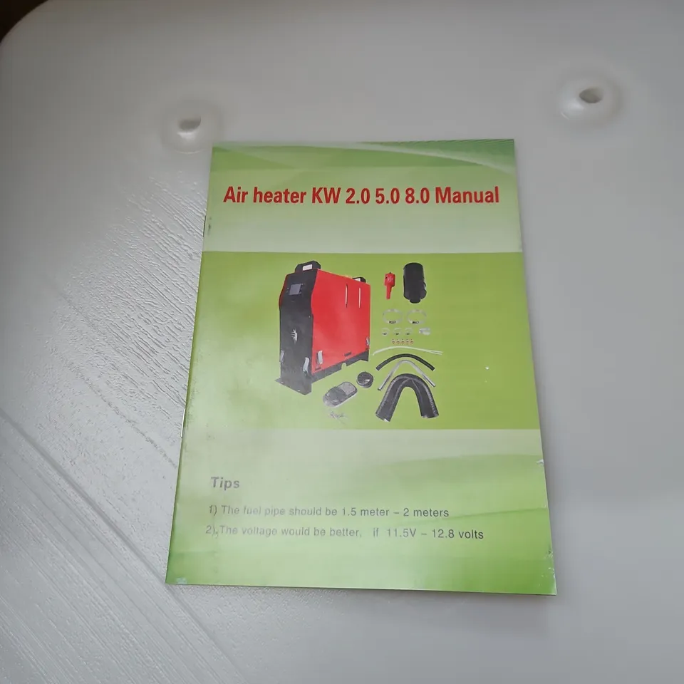 AIR HEATER KIT KW 2.0 5.0 8.0 MANUAL WITH WHITE RESERVOIR