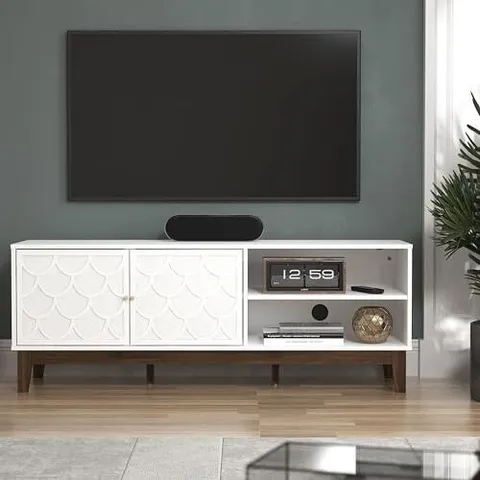 BOXED GFW TIPTON 2 DOOR TV UNIT - WHITE (1 BOX)