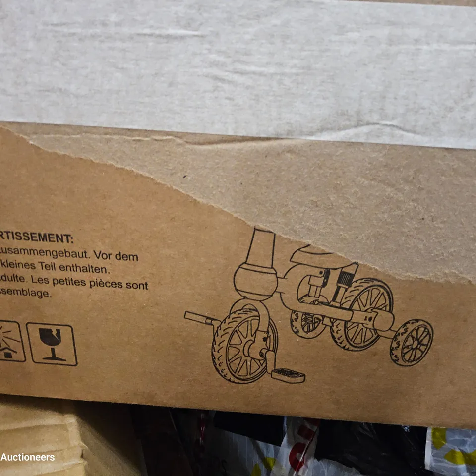 PALLET OF ASSORTED ITEMS TO INCLUDE, KITCHEN RACK, TETON BLUETOOTH SOUND BAR, INSTANT POT MULTI-COOKER & AIR FRYER, PINK KIDS TRIKE, BOXED HALL STAND.