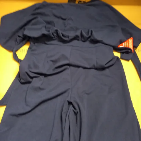 AX PARIS CURVE NAVY BATWINGED MIDI JUMPSUIT - SIZE 18