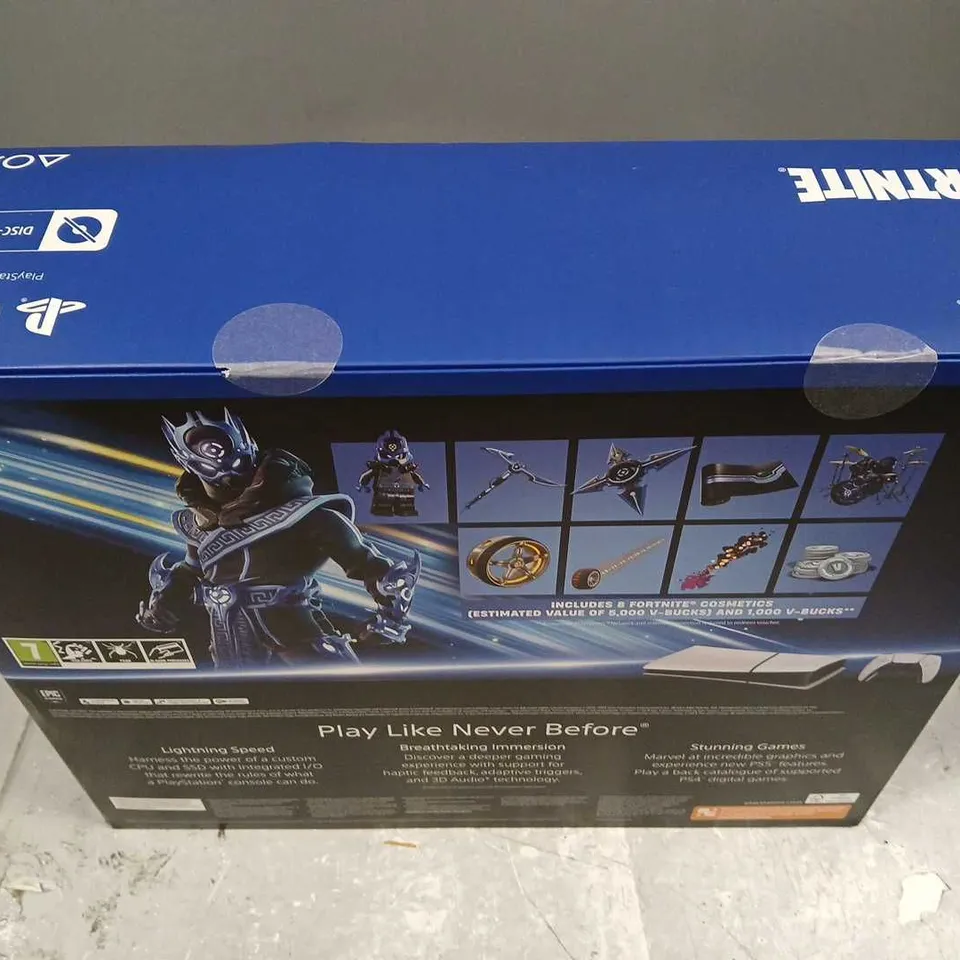 SEALED SONY PLAYSTATION 5 DISC FREE FORTNITE EDITION 1TB CONSOLE 