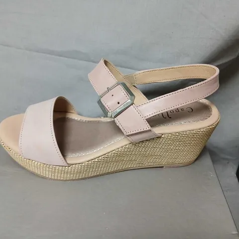 CAPOLLINA UK 8 ROSHELLE-C604 BLUSH PINK WEDGE SANDALS