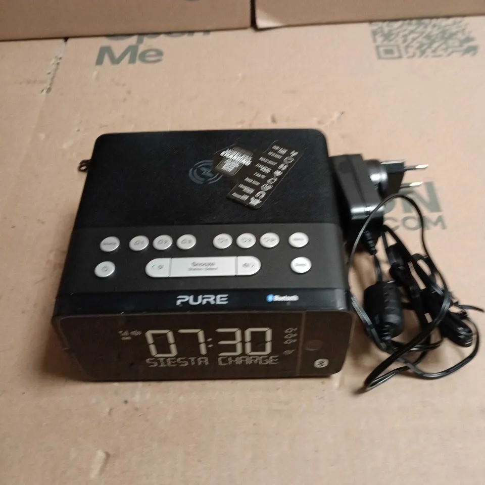 PURE SIESTA CHARGE DIGITAL ALARM CLOCK RADIO WITH BLUETOOTH