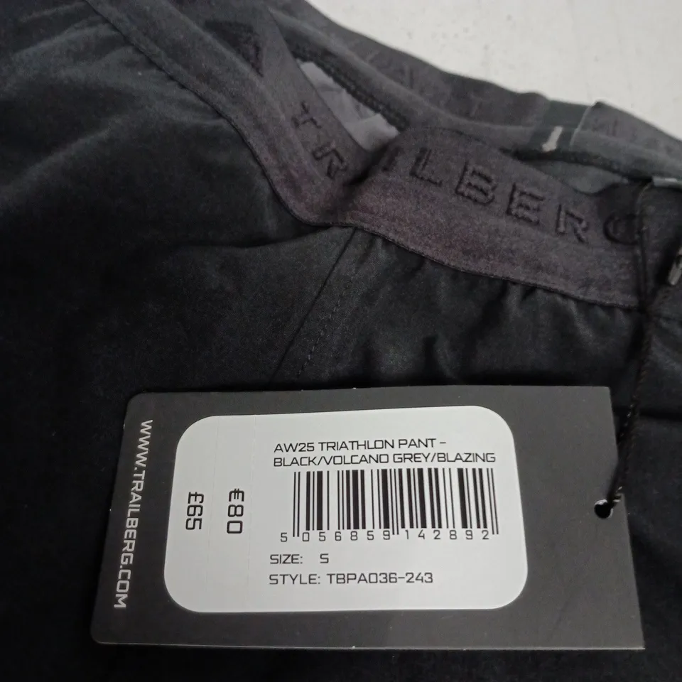 TRAILBERG AW25 TRIATHLON PANT – BLACK/VOLCANO GREY/BLAZING – SIZE S
