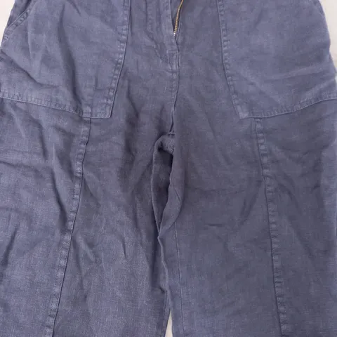 SEASALT CORNWALL STRAIGHT CROPPED TROUSERS IN NAVY UK SIZE 12