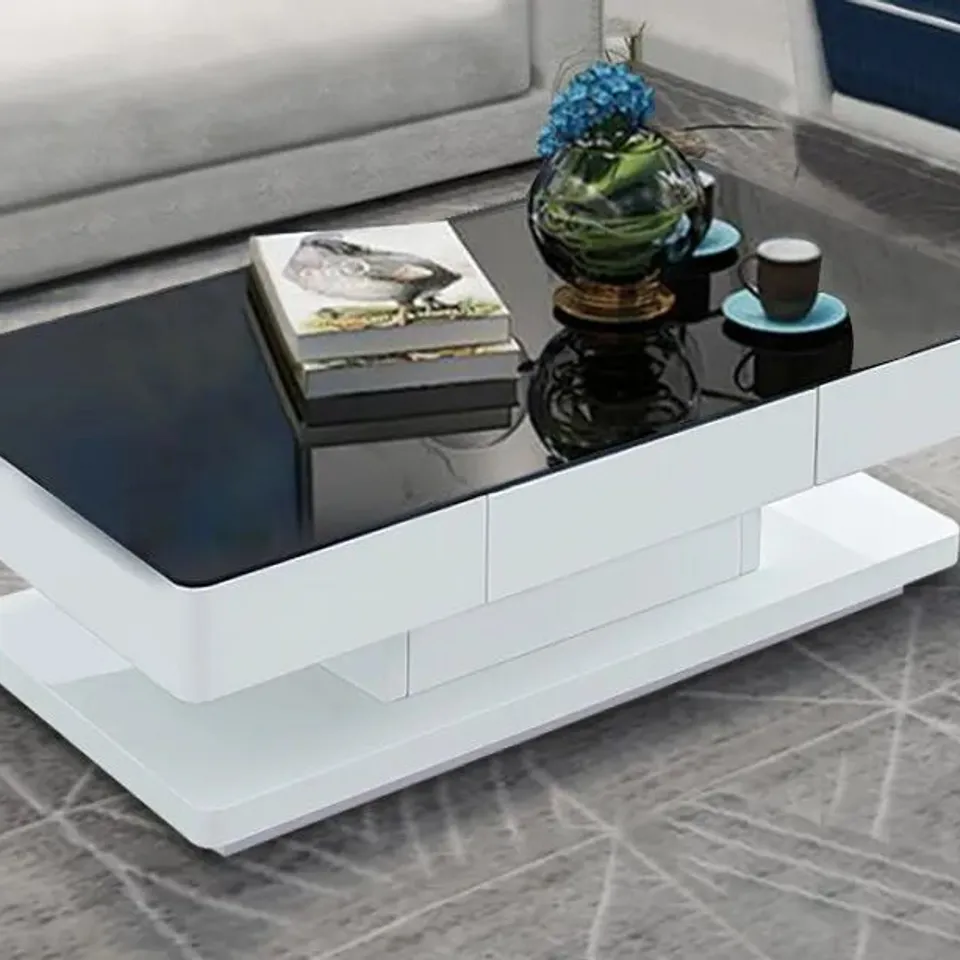 BOXED HIGH GLOSS COFFEE TABLE