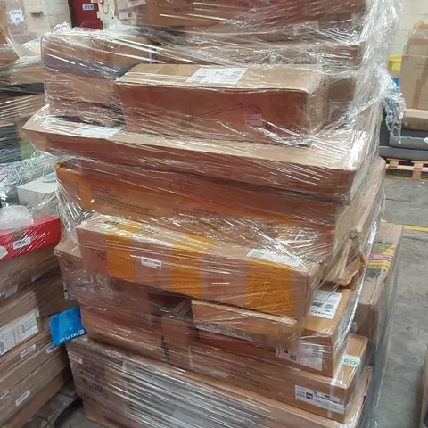 PALLET CONTAINING VARIOUS ASSORTED BOXED ITEMS TO INCLUDE,  SMART TOILET SEAT, HANDHELD VACUUM CLEANER,  VACUUM SEALER,  GRASS/WEED STRIMMER AND LOTS MORE UNMARKED BOXED ITEMS 