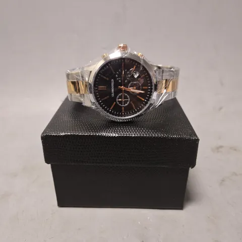 BOXED GLOBENFELD MARKSMAN WATCH IN SILVER ROSE BLACK