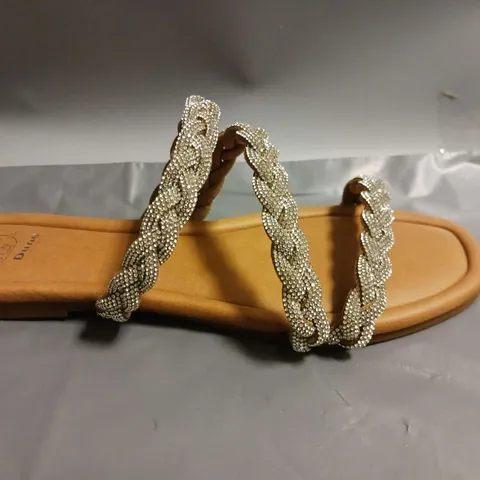 DUNE LADIES SANDALS WITH GLITTER DETAIL SIZE 5