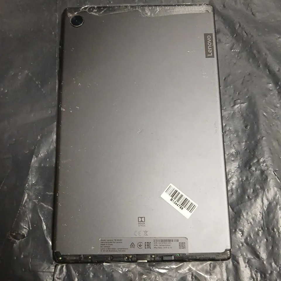 LENOVO TB-X606F TABLET – DARK GRAY METAL BACK, DAMAGED SCREEN