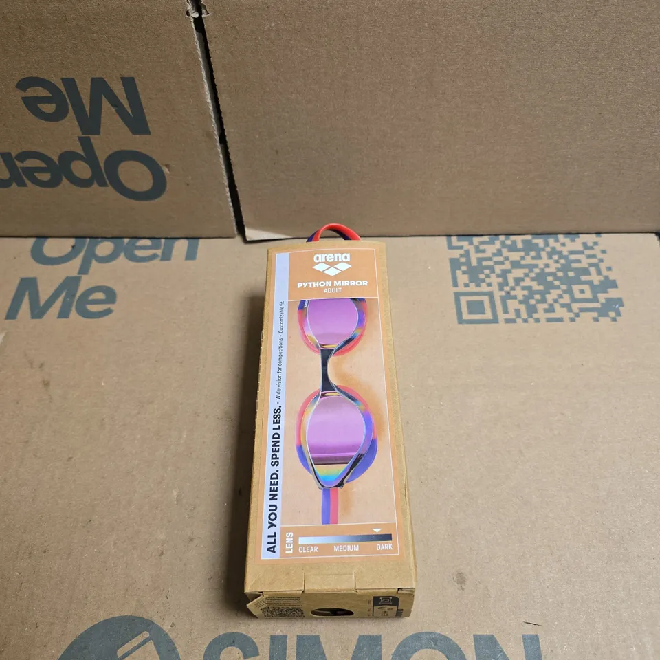 ARENA SPORTS GOGGLES PYTHON MIROR ADULT, DARK. BOXED