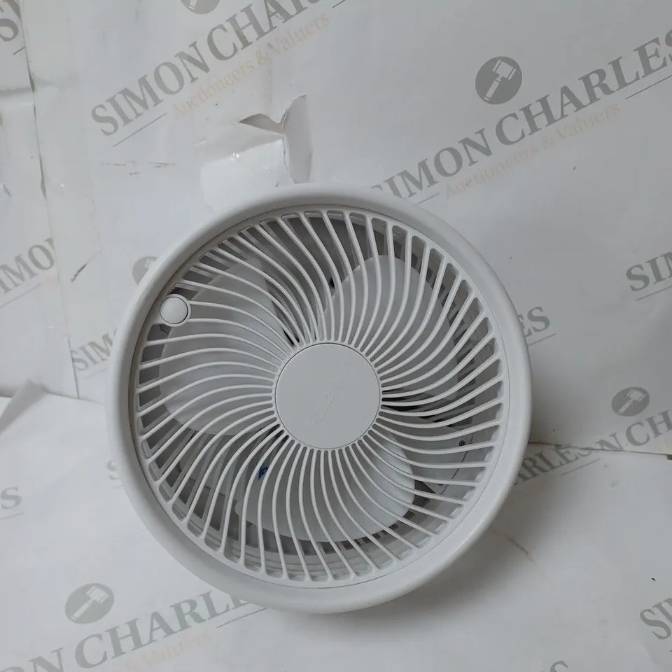 BELL & HOWELL OSCILLATING FOLDING RECHARGEABLE FAN, WHITE