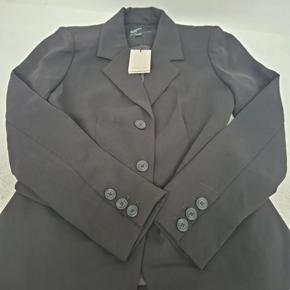 NOBODY'S CHILD WOMEN'S CINCHED CREPE BLAZER – BLACK, UK 10 