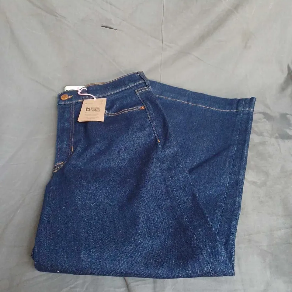 BODEN CROPPED HIGH RISE JEANS IN DARK BLUE SIZE 28R