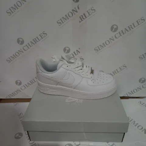 BOXED PAIR OF NIKE WHITE AIR FORCE ONES SIZE 5.5