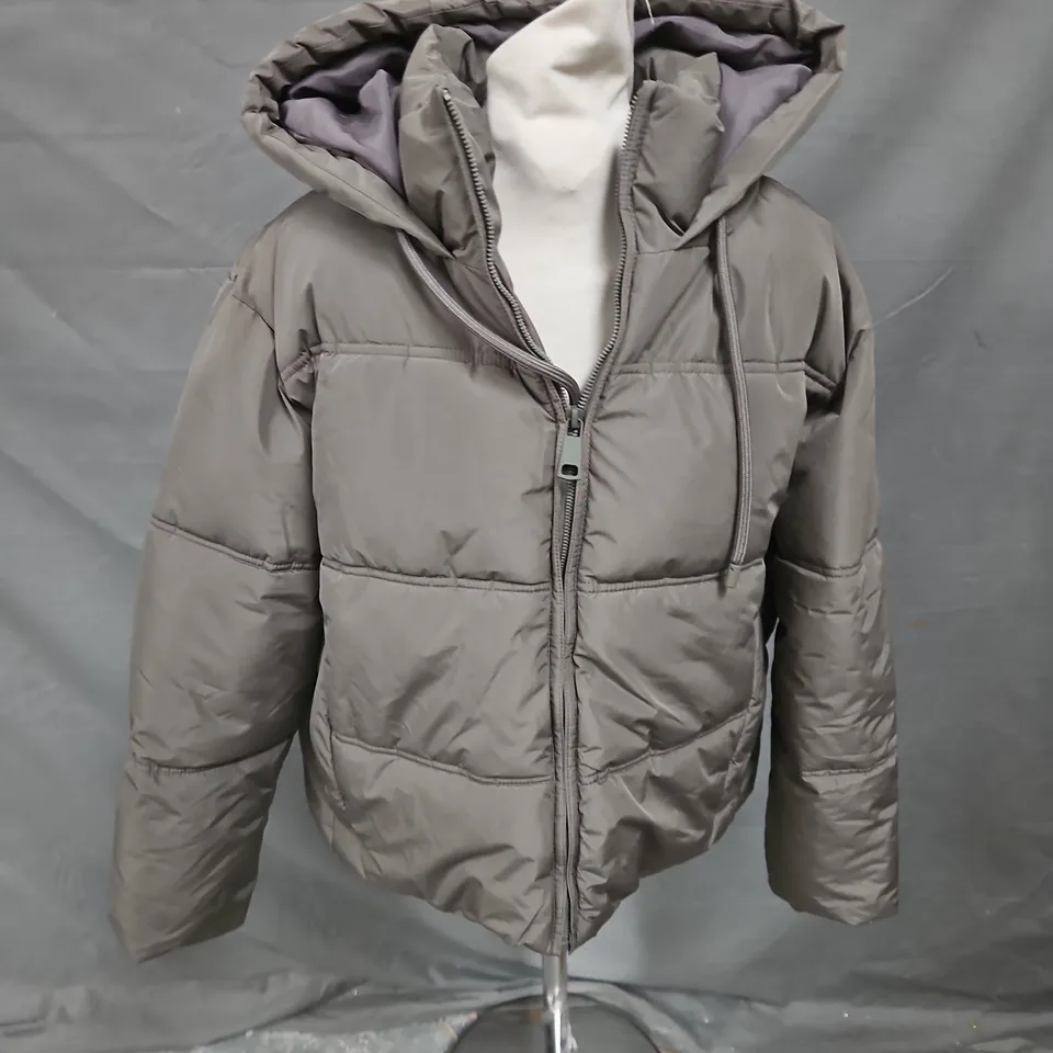 ZARA PADDED JACKET IN DARK KHAKI SIZE S