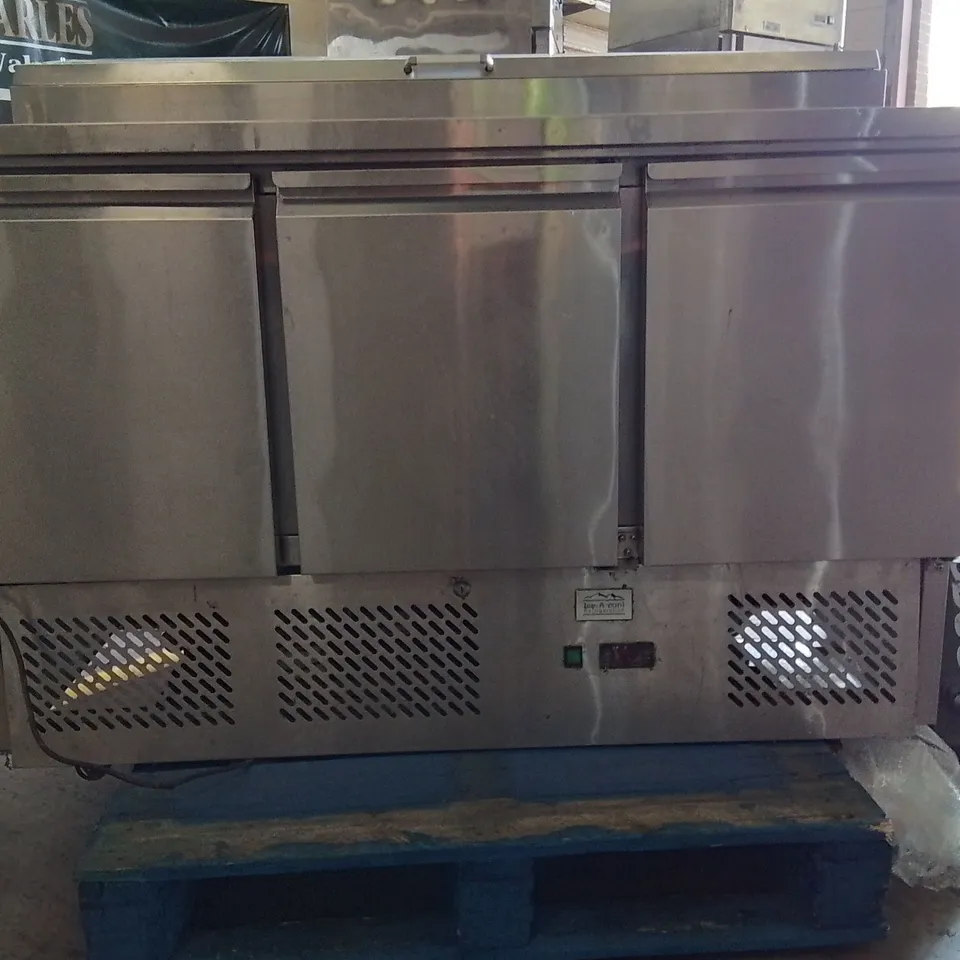 STAINLESS STEEL COMMERCIAL ICE-A-COOL 3 DOOR REFRIGERATOR 
