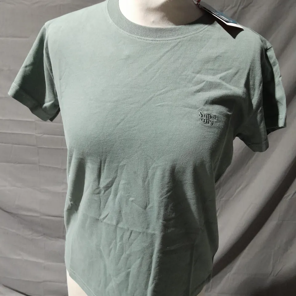 SUPER DRY ESSENTIAL LOGO FITTED TEE SIZE MEDIUM 