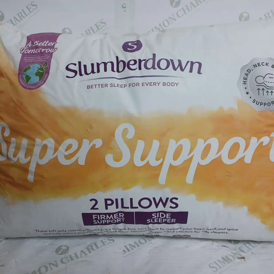 SEALED SLUMBERDPWM 2 PILLOWS FIRM SUPPORT SIDE SLEEPER 