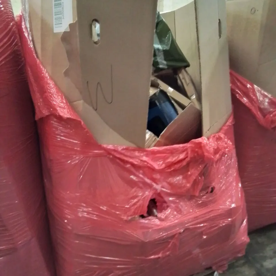PALLET OF ASSORTED HOUSEHOLD ITEMS TO INCLUDE TOWER SPACE HEATHER, OFFICE CHAIR AND MULTIPLE DOOR MATS