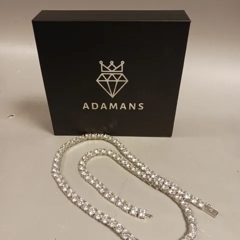 ADAMANS TENNIS CHAIN CLUSTER NECKLACE