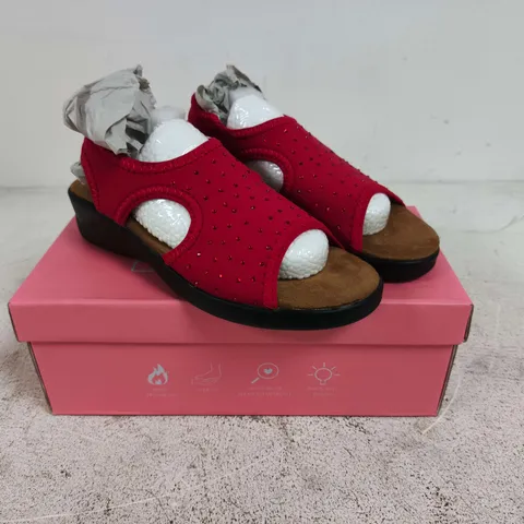 DR LIGHTFOOT JENNY RED WOMEN'S SANDALS – UK 3