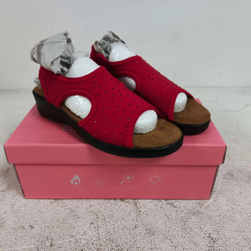 DR LIGHTFOOT JENNY RED WOMEN'S SANDALS – UK 3