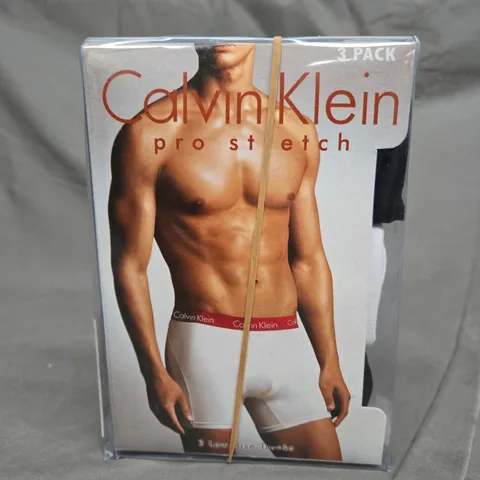 BOXED CALVIN KLEIN PRO STRETCH BOXER SHORTS - SMALL