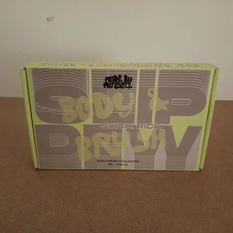 BOXED AND SEALED MADE BY MITCHELL SLICK RICK BODY CREAM & BRUSH