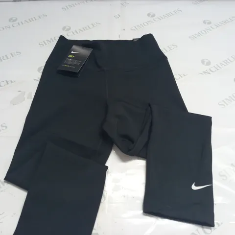 NIKE DRY MID RISE TIGHT FIT CAPRI LENGTH LEGGINGS - XS